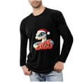 thumbnail image 1 of Blusas y camisas de manga larga con cuello redondo para hombre, deportivas, fitness, hogar, pijamas navideños estampados, camiseta de manga larga con cuello redondo, blusa de poliéster para hombre, 1 of 3
