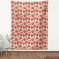 thumbnail image 4 of Ambesonne Floral Fabric by the Yard Upholstery, Red Roses Colorful Flowers, 1 Yard, Dark Salmon and Slate Blue, 4 of 5