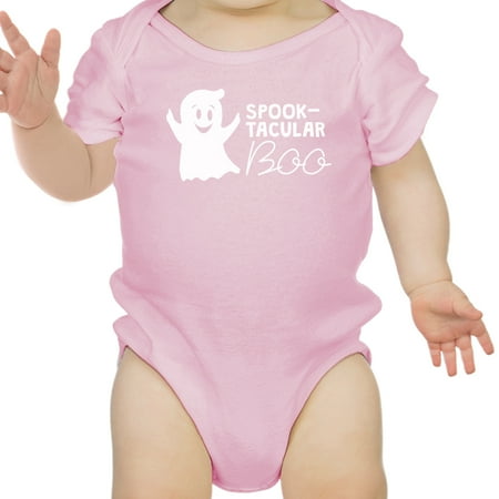 

Spook-Tacular Boo Baby Girl 1st Halloween Bodysuit Pink Infant Shirt