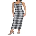 thumbnail image 1 of Femmes Sexy Tricotée Bodycon Longue Robe Sans Manches V Col Débardeur Robe d'Été Clubwear, 1 of 6