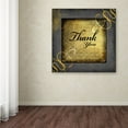 thumbnail image 3 of Trademark Fine Art 'Black & Gold - Thank you 1' Canvas Art by LightBoxJournal, 3 of 3