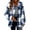1, variant on Women's Thermal Sherpa Fleece Lined Flannel Plaid Shirt Button Down Fuzzy Shacket with Pockets Winter Warm Coat