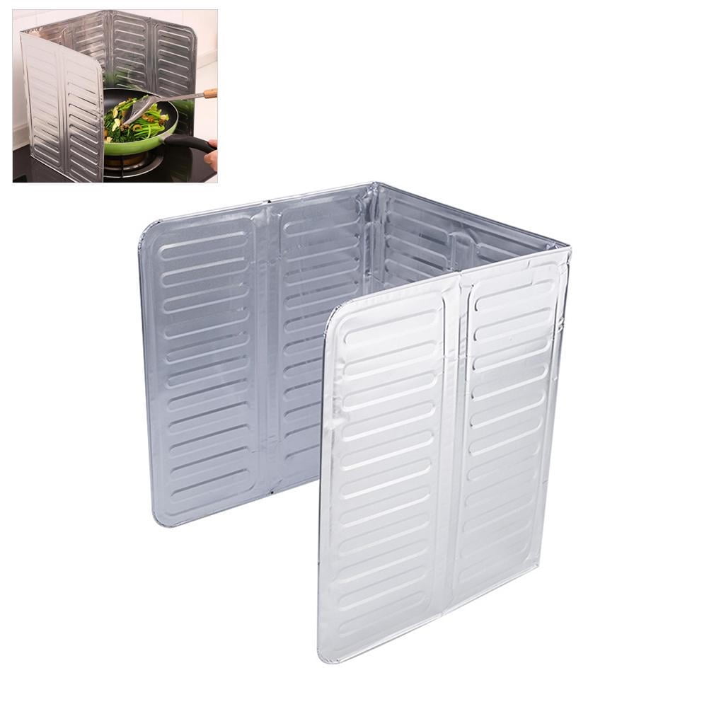 3Sided Splatter Guard Kitchen Splatter Shield Foldable Oil Proof Plate