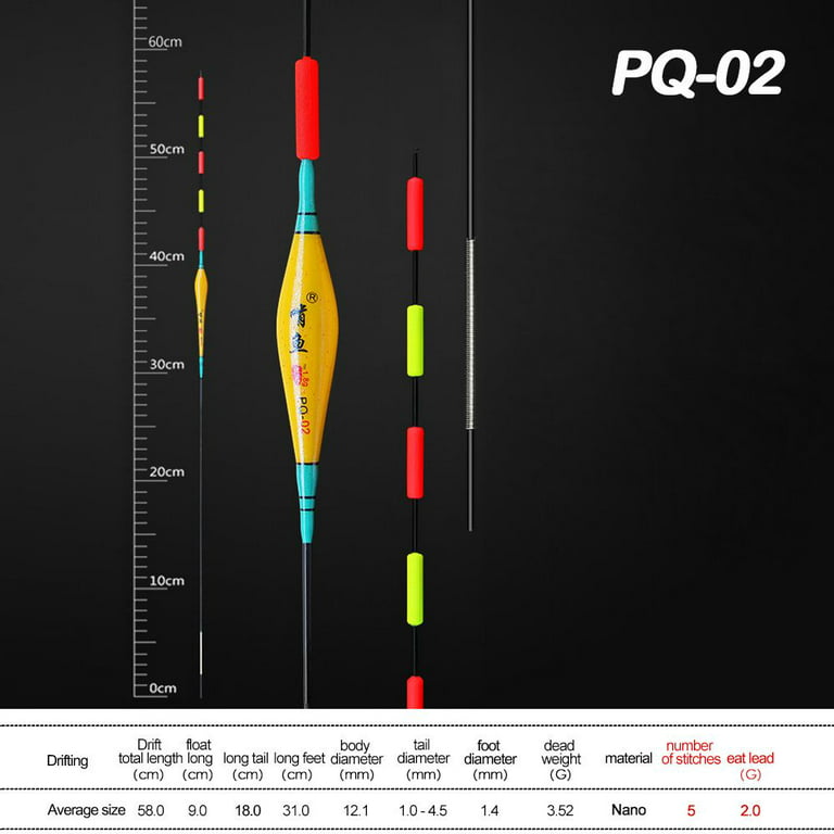 Durable Slip Drift Tube Long Tail Daytime fishing Floats Bobbers Indicator  Wood Fluorescent Fishing Float 03