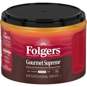 Folgers Gourmet Supreme Ground Coffee, Medium-Dark Roast, 22.6 Ounce Canister