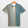 thumbnail image 3 of Boho Stripes Bohemian Men Zipper T-shirt Summer Casual Short Sleeve T-shirt Top, 3 of 7