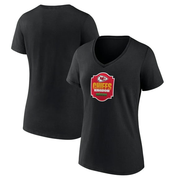 Women's Black Kansas City Chiefs Kingdom Mexico V-Neck T-Shirt