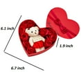 thumbnail image 5 of Valentine's Day Hearted Shape Bear with Red Rose Gift Set - Love Bear, Artificial Red Roses & Silk Petals in Gift Box - Perfect for Engagement, Mother's Day & Holiday Christmas, 5 of 7