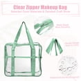 thumbnail image 4 of Unique Bargains Clear Toiletry Bag Waterproof Transparent Tote Bag for Women Zipper Makeup Bag Green, 4 of 7