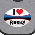 thumbnail image 4 of Inktastic I Love Rugby Sports Ball Boys or Girls Baby Bib, 4 of 4