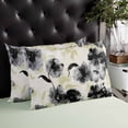thumbnail image 4 of Watercolor Abstract Floral Throw Pillow Cover,Yellow Black Flowers Rustic Printed Rectangle Decorative Pillow Case Protector Soft Cushion Cover Lumbar Pillowcase for Couch Sofa Decor 20x30 Inch, 4 of 8