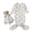 Grey, variant on Newborn Baby Knotted Sleep Gown Printed Sleepwear Sleeping Bag Nightgown Infant Bear Security Blanket Snuggle Toy (Multicolour)
