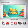 thumbnail image 6 of LUUFILx Back to School Backdrop Background Rainbow Globe Decoration for Classroom Parties Event Supplies Banner Student Gathering Academic Celebration, 6 of 8