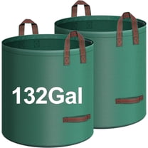 Samhe Yard Waste Bags, 2 Packs 132 Gallons Reusable Leaves Bags Heavy Duty Camping Yard Recycling Trash Bags