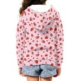 thumbnail image 3 of DISNIMO Strawberry Hoodie Girls Pink Hoodie Kids Cute Sweatshirt Zip Front Hoodies for Boys Hooded Zip Up Sweatshirts Size 14-16 Girl Hoodie Jacket for Girls Hooded Coat Casual Fall Clothes, 3 of 7