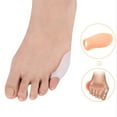 thumbnail image 4 of Protector de silicona para dedo pequeño, alivia el dolor y corrige la desviación del meñique, cómodo y suave, ideal para hombres y mujeres, par (HXA-006) en color blanco., 4 of 6