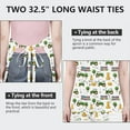 thumbnail image 6 of Cartoon Tractors Hay Bales White Pattern Apron-Garden Aprons for Women with Pockets-Cotton Linen Waterproof Kitchen Cooking Gardening Aprons Adjustable for Kitchen,Cooking,BBQ and Salon 33x27 Inch, 6 of 7