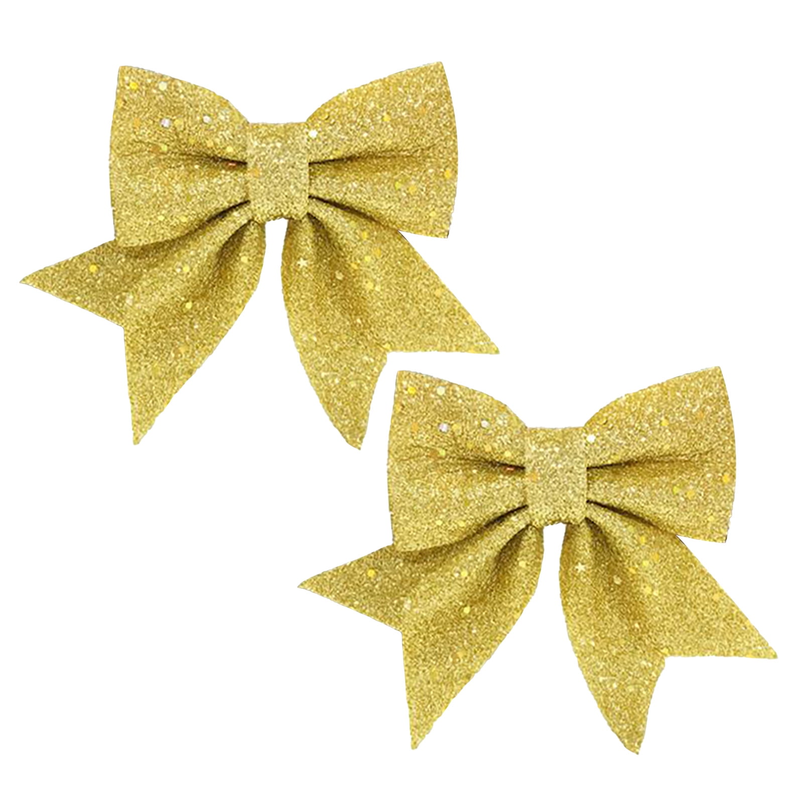12 Gold Glitter Bows Christmas 12 Gold Glitter Bows Christmas