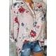 thumbnail image 3 of Popular mujer top moda cuello en V estampado pullable camisa de manga larga MABOTO Blanco XL, 3 of 4