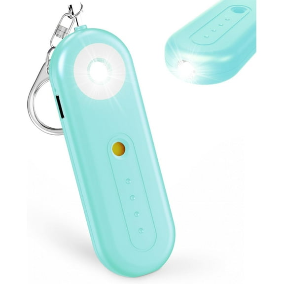 Rechar able Personal Safety Alarm for Women - 130dB Self Defense Keychain Alarm Whistle with SOS Strobe Light, Low Battery Notice - Security Protection Devices for Kids Elderly Colle Essentials