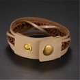 thumbnail image 3 of Pulsera de tejido retro multicapa de moda para hombres y mujeres Accesorio de joyería simple (negro), 3 of 3