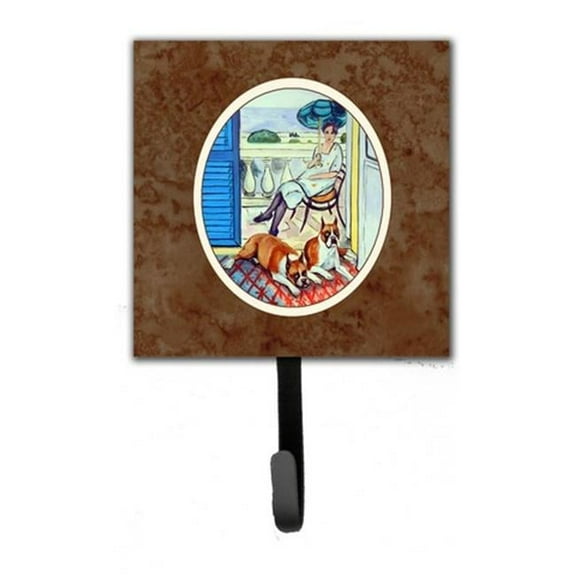 Lady with Her Boxer Leash or Key Holder