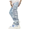 thumbnail image 4 of GXFC Men Ripped Jeans Vintage Regular Straight Denim Pants Streetwear Trousers for Men,Spring Fall, 4 of 6