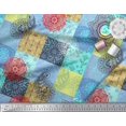 thumbnail image 2 of Soimoi Rayon Fabric Mandala & Paisley Patchwork Print Fabric by Yard 42 Inch Wide, 2 of 3