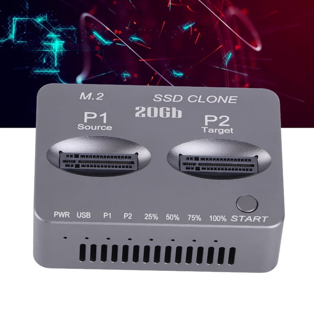 M.2 NVMe Docking Station, Dual Bay Offline Clone Station 20Gbps External USB 3.2 TYPE C Gen2 X High Speed for Computer