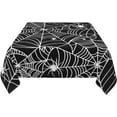 thumbnail image 3 of Christmas Tablecloth Square 60×60 Inch Blue Snowflake Winter Table Cloth Water Resistant Fabric Table Covers for Kitchen Dining Small Tablecloth for Party Home Decor, 3 of 6