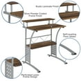 thumbnail image 2 of Clifton Rustic Walnut Computer Desk with Top and Lower Storage Shelves, 2 of 9