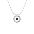 thumbnail image 2 of Delight Jewelry Crystal Black Channel Drop Joy Ring Charm Necklace, 18", 2 of 4