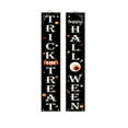 thumbnail image 2 of Halloween Trick or Treat Porch Sign Set of 2, Happy Halloween Hanging Banners with Spider Web, Pumpkin, Bat & Candy Design, Indoor Outdoor Front Door Welcome Decorations for Home, Party, Fall Décor, 2 of 6
