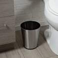 thumbnail image 3 of Bath Bliss 1.3 gal Iron Bathroom Trash Can, Stainless Steel, 3 of 7