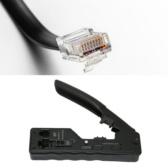 Cable Crimping Tool, High Accuracy RJ45 Crimp Tool Adjustable Crimping Mode For Cat5e