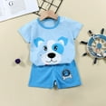 thumbnail image 2 of Baby Boy Summer Clothes Summer Cotton Dog Print Short Sleeve T Shirt and Shorts for Kids Toddler Outdoor Adventure Wear Baby Outfits Boy A 6 Months-12 Months, 2 of 3