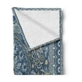 thumbnail image 2 of Antique Oriental Soft Flannel Fleece Throw Blanket, Intricate Eastern Floral Persian Like Motif, Cozy Plush for Indoor and Outdoor Use, 60" x 80", Grey Teal Blue Grey, by Ambesonne, 2 of 5
