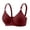 Wine, variant on Yeaiivve Womens Plus Size No Underwire Bras Ribbed Push Up Bra Solid V Neck Brassiere Breathable Daily Wear Underwears 36 Army Green