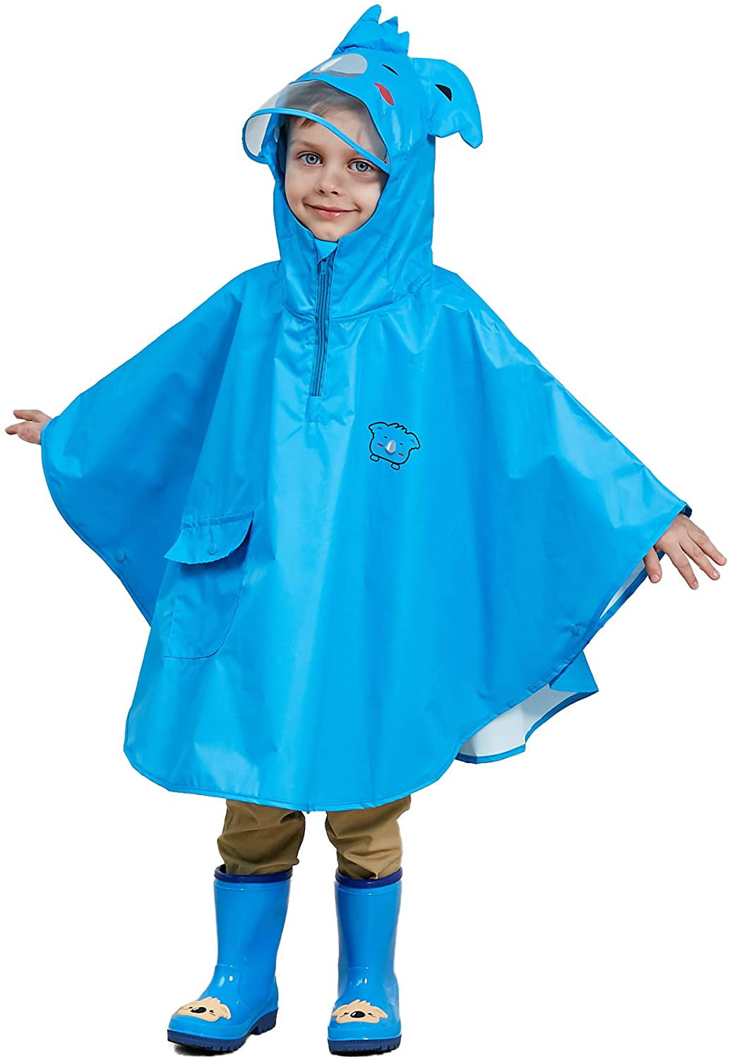 Age 4-6 Child Kids Disposable Waterproof Rain Coat Cape Poncho Jacket Clear 