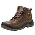 thumbnail image 2 of Men's Steel Toe Boots Waterproof Safety Boots Breathable Cowhide Work Shoes Military Boots Non-Slip and Wear-Resistant, 2 of 7