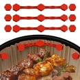 thumbnail image 5 of Opvise Silicone Baking Tray Clips - Durable Air Fryer Liner Holder with Non-Slip Design, Easy-Clean Food-Grade Buckles for Secure Parchment Paper Fixing (3-Pack, Black/Red/Grey), 5 of 8