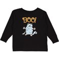 thumbnail image 3 of Inktastic Boo with Mummy Cat Boys or Girls Long Sleeve Toddler T-Shirt, 3 of 5