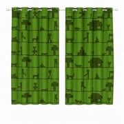 Minecraft Room Darkening Window Panels for Kids 2 Panels - 41" (W) x 63" (L)