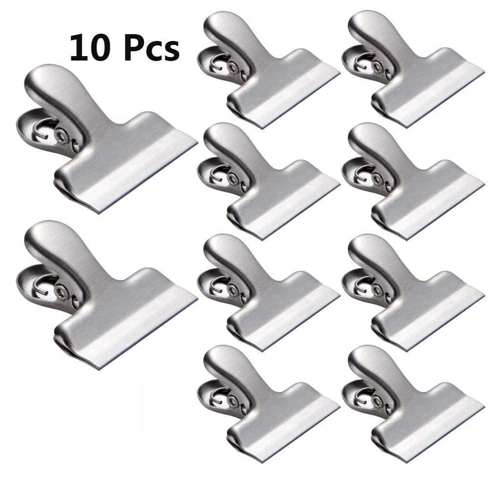 6pcs Set Metal Chip Bag Clips Stainless Steel Home Kitchen Food Snack Clips New 