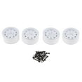 thumbnail image 2 of MERIGLARE White Circle Count 4 Wheel Rim RC Wheel Hub Tire and Wheel Rim Sets 1.9inch, 2 of 9