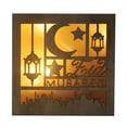 thumbnail image 1 of Crafts Night Light 3D Ramadan Mubarak Lámpara Hecha A Mano Moon Star Luces Led Decoración Eigraketly HA042439-02, 1 of 6