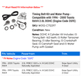 thumbnail image 2 of Timing Belt Kit and Water Pump - Compatible with 1996 - 2000 Toyota RAV4 2.0L DOHC (Engine Code 3SFE) 1997 1998 1999, 2 of 2