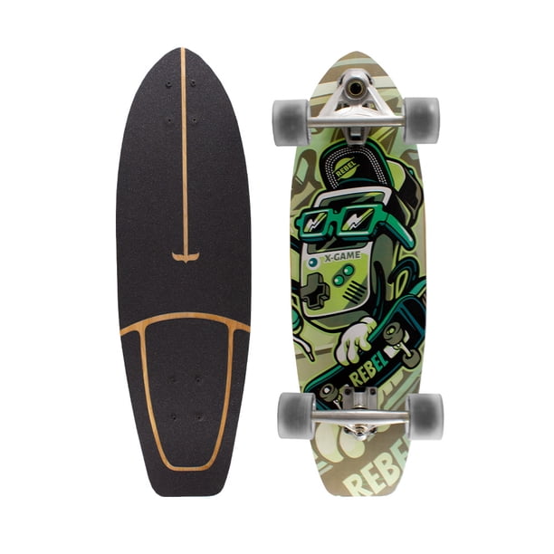 Patineta Juvenil Para Niño Cruiser Lija Reforzada Gameboy LAVIGA Altamente Resistente