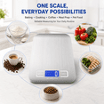 thumbnail image 7 of Digital Kitchen Scale, 5000g/1g High Precision Food Scale, Stainless Steel Digital Cooking Scale with Tare Function & Unit Conversion, LCD Display Electronic Scale for Baking, Cooking, Meal Prep, 7 of 7