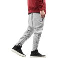 thumbnail image 3 of Ma Croix Mens Drop Crotch Jogger Zippered Stretch Elastic Lightweight Pants, 3 of 6